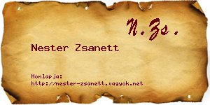 Nester Zsanett névjegykártya