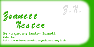 zsanett nester business card